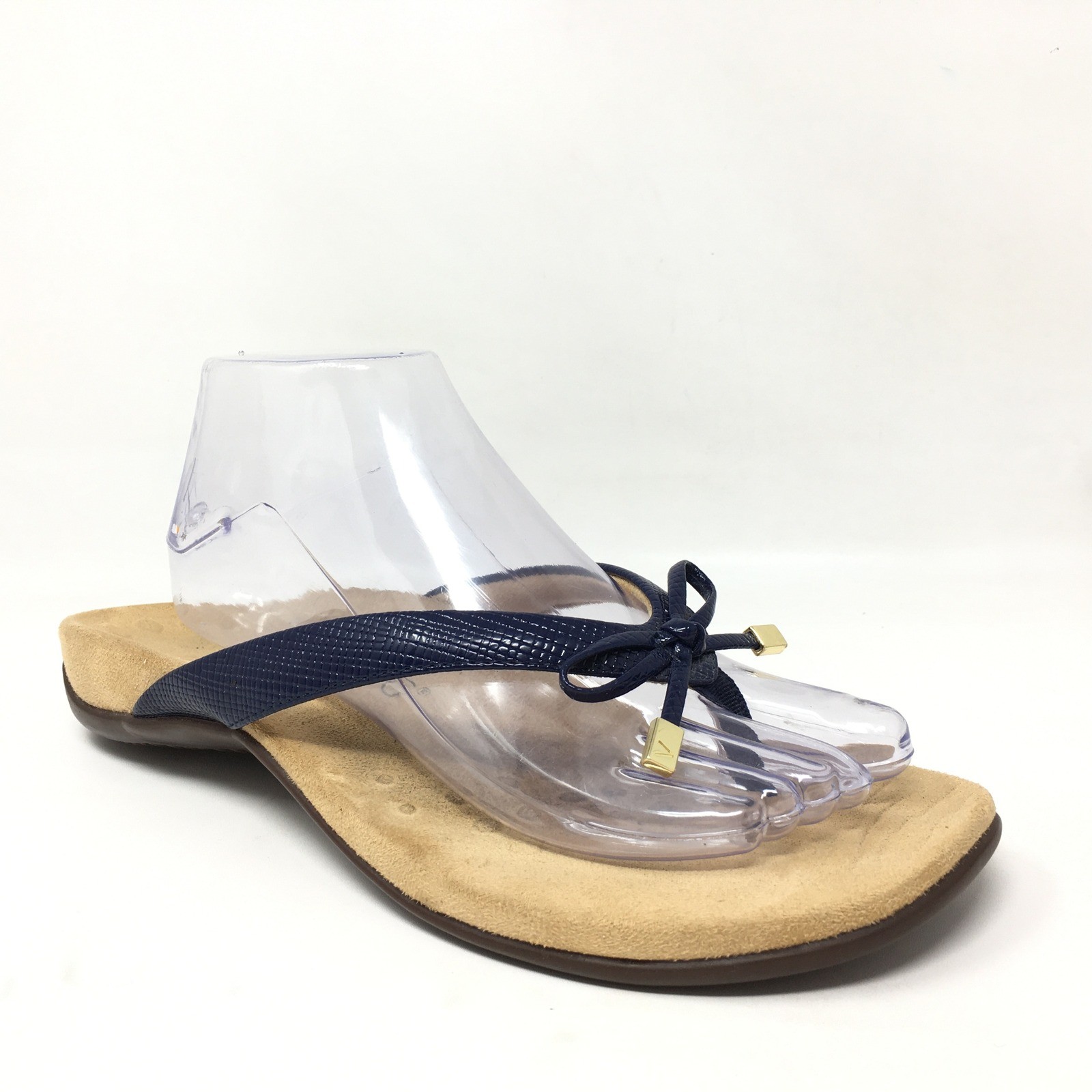 Vionic Bella II Flip Flops Sandals Shoes Womens Size 11 Blue Lizard Orthotic