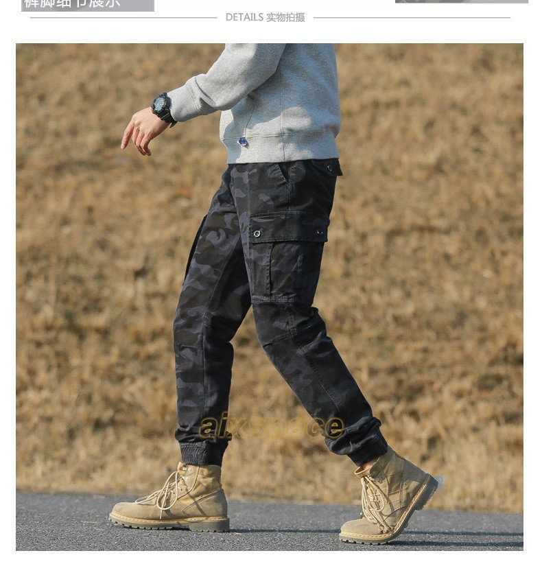 Men’s Casual Long Pants Cargo Cotton Spring Camouflage Outdoor Sport Trouser Hot
