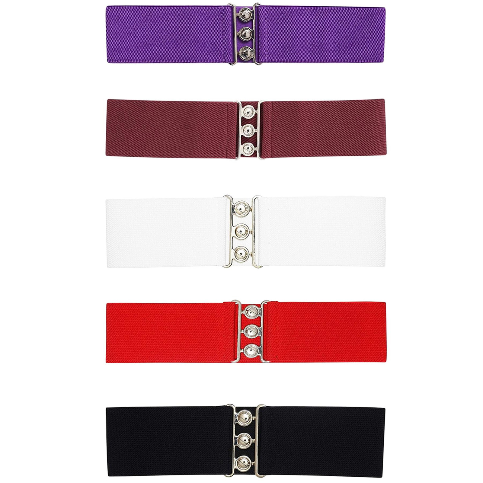 Womens Enzo Belts Elasticated Stretch Classic Ladies Waist Dress Belts Size S-L