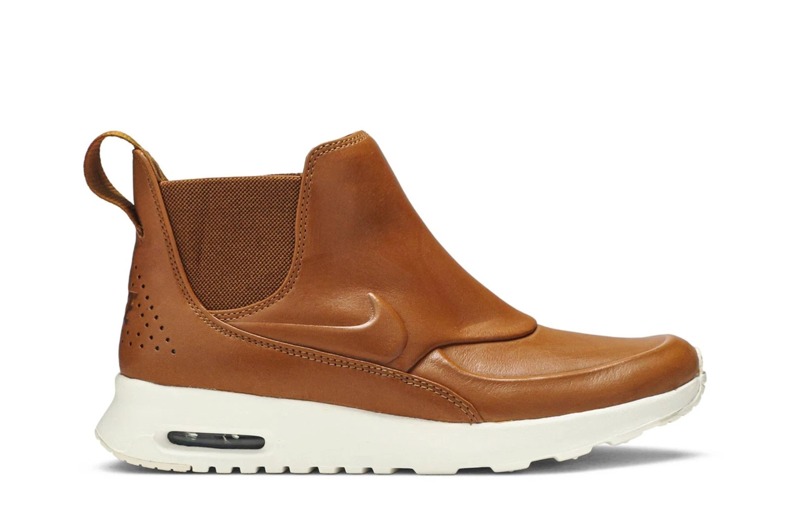Nike Air Max Thea Mid Ale Brown Chelsea Boot Real Leather Air Bubble Size 8.5 W