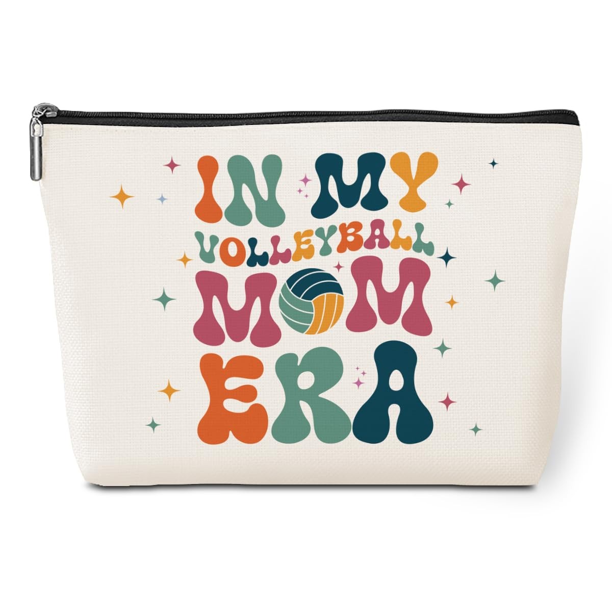 Volleyball Mom Cosmetic Bag in My Era Travel 9.8×7 Inches, Multicolor525