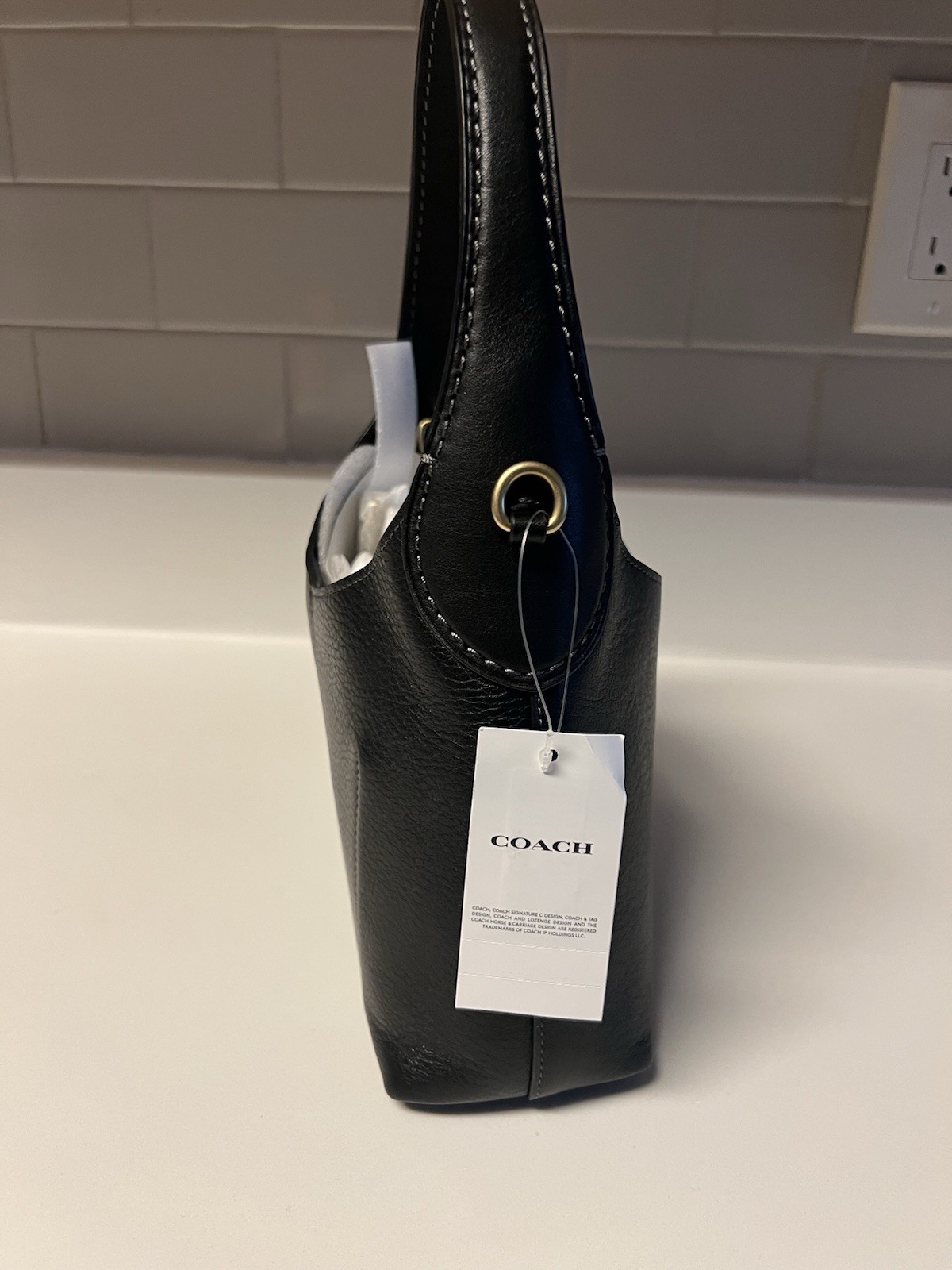 Coach Brooklyn 23 In Brass/Black. CW614. NWT.