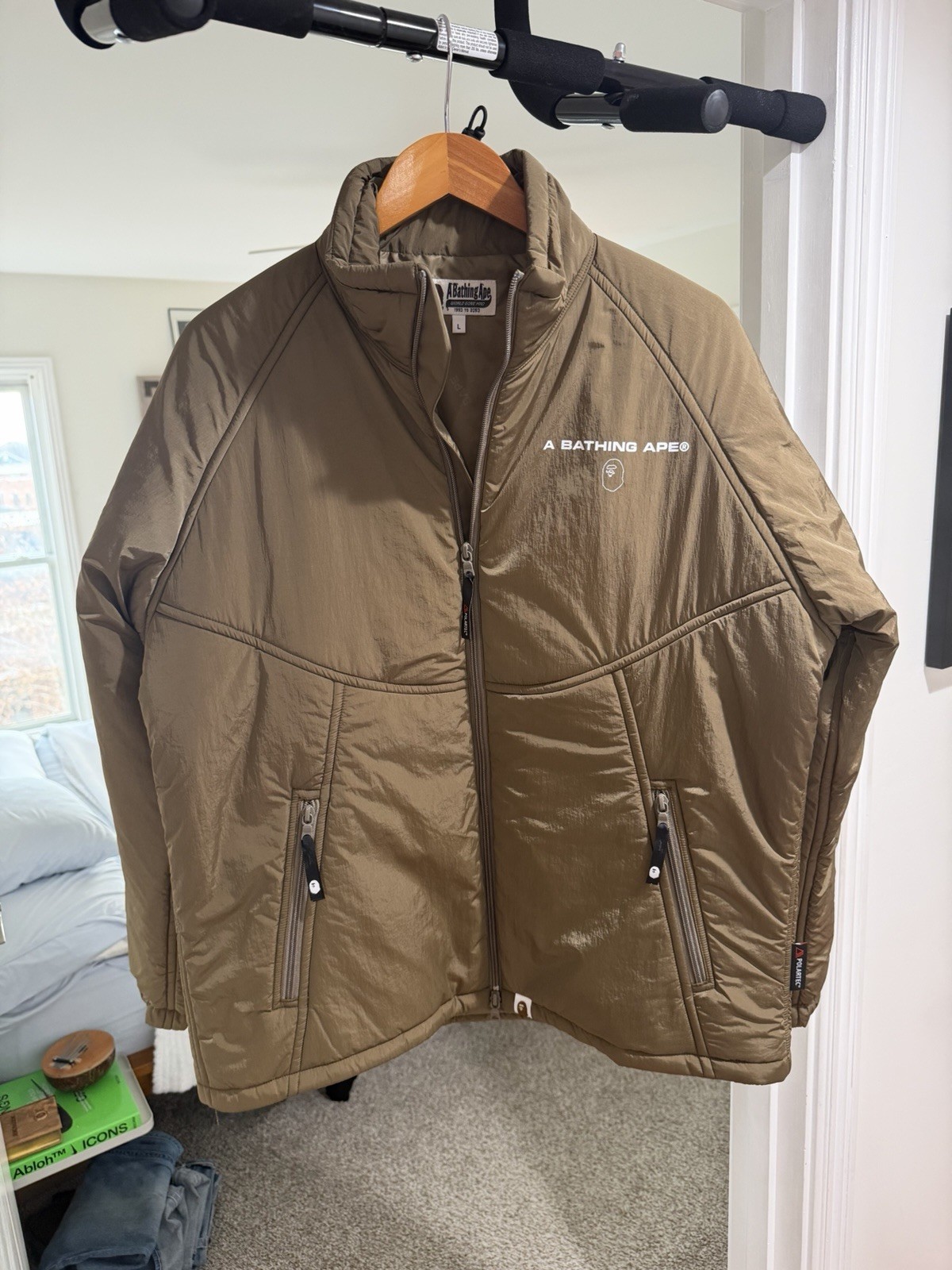 Polartec A Bathing Ape Winter Jacket En Polyester Khaki L D’occasion