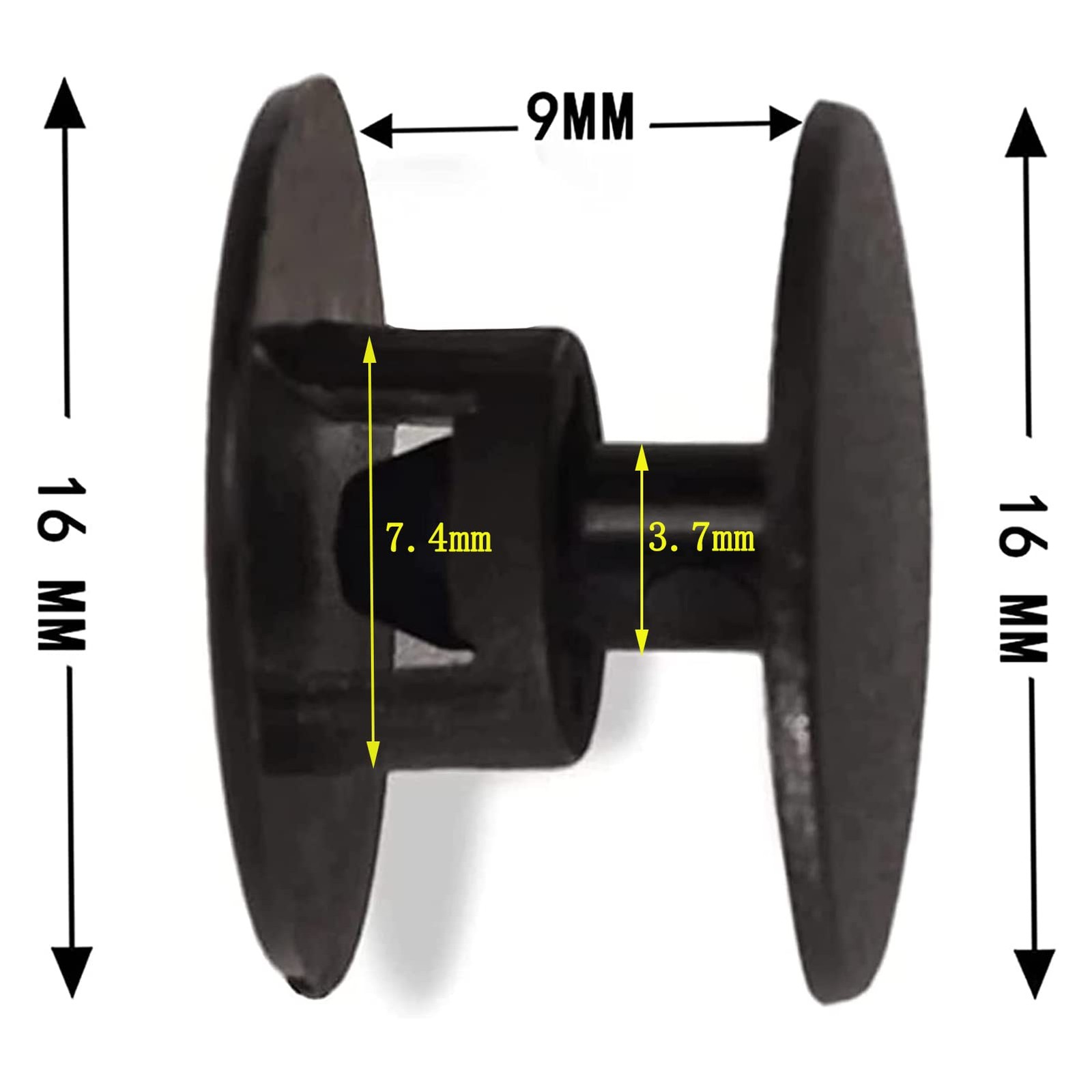 6 Sets Replacement Rivets Button Strap Compatible for Clog Shoe Black