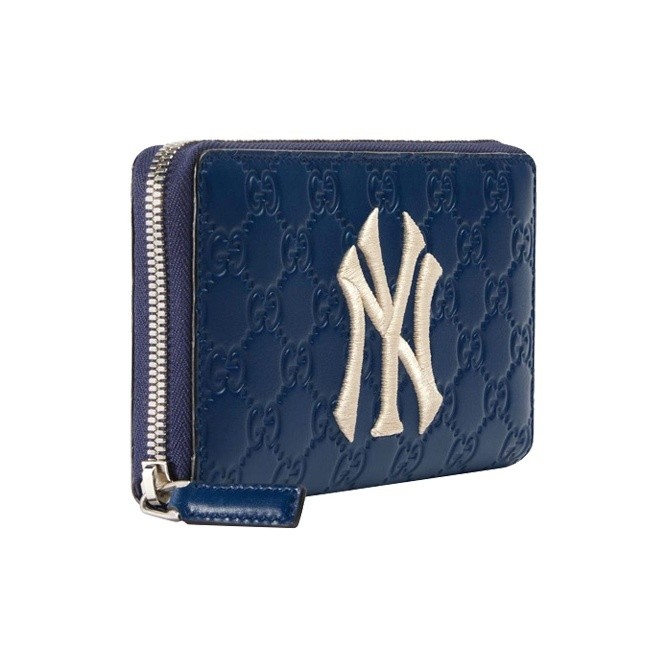 Gucci Monogram Embossed Long Zip Leather Wallet 7.48×0.98×4.13 in
