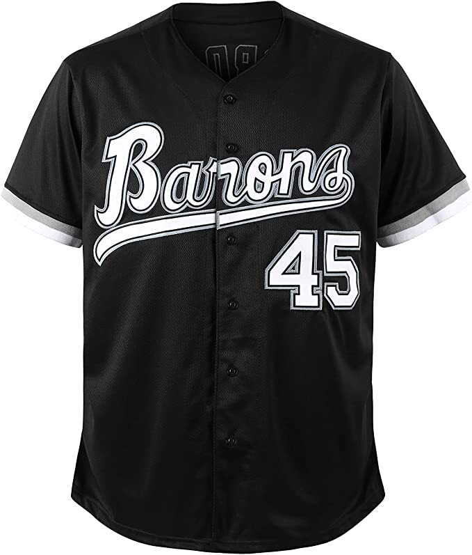 Tocament Birmingham Barons Michael Jordan 45 Baseball Jersey Black Size 2XL XXL