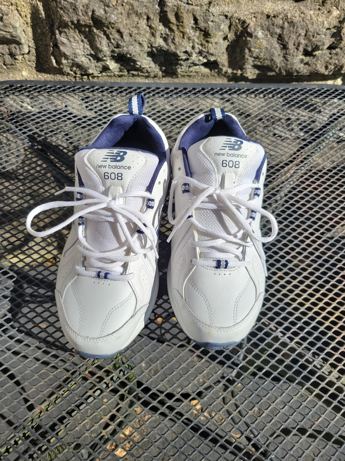 New Balance MX608WN5 Size 9 4E Wide Men’s Training Walking Shoes White & Blue