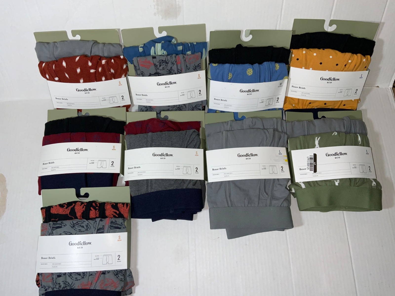 BOXER BRIEFS 2pk Choice solids & prints SOFT STRETCH KNIT fabric Goodfellow & Co