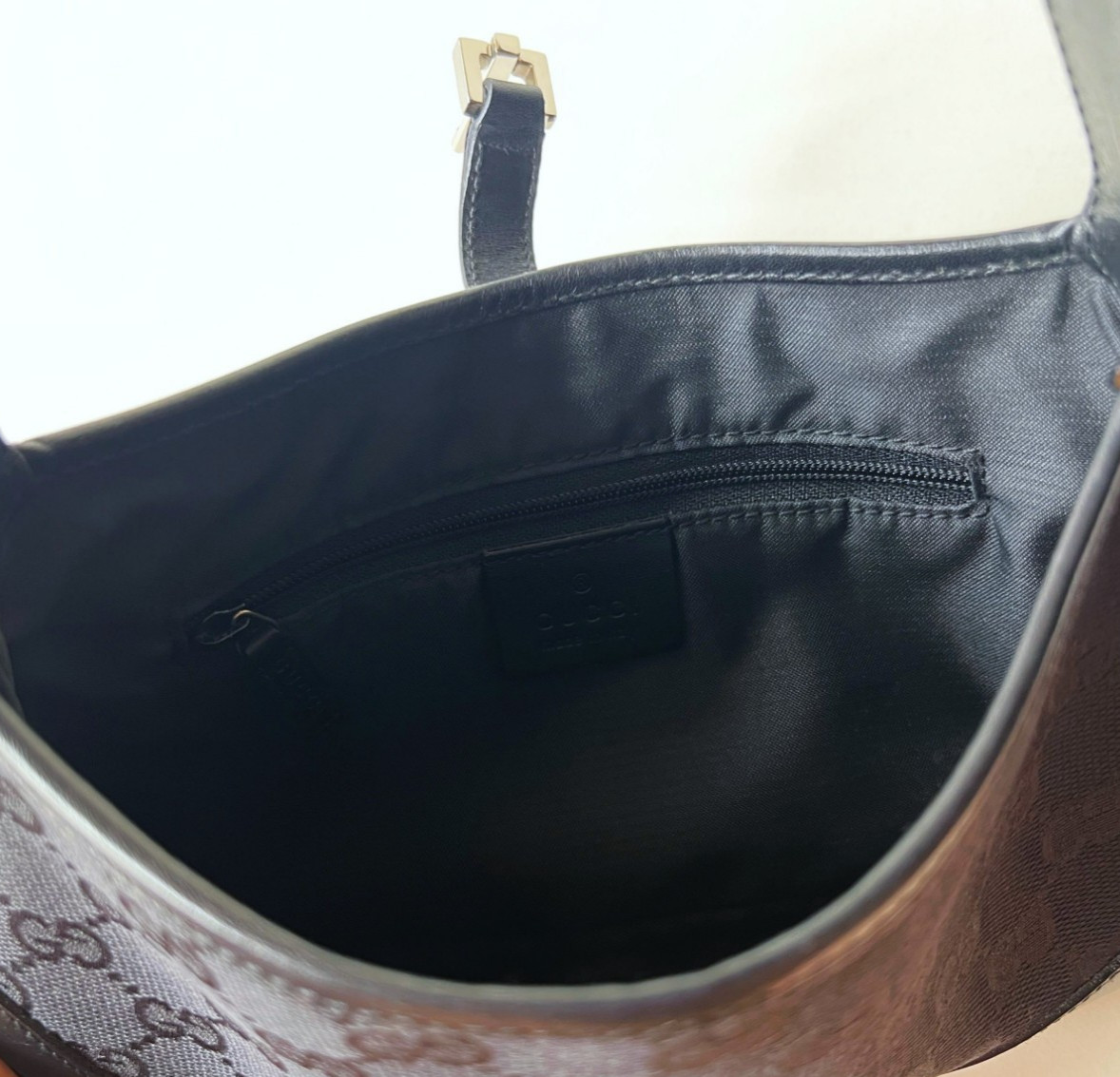 GUCCI by Tom Ford Black GG Monogram Mini Jackie Bag from early 2000s Authentic