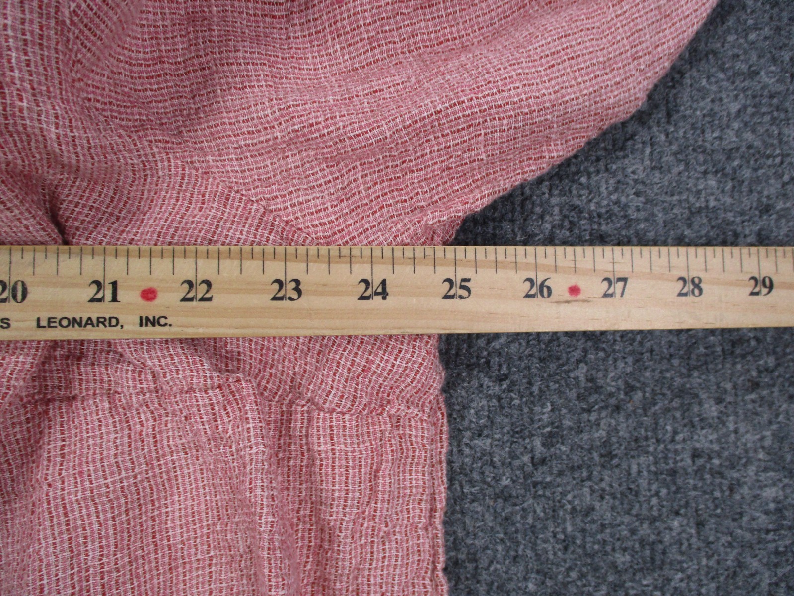 Flax Shirt Womens 3X 3G Red Linen Tunic Loose Lightweight Breathable Flowy Beach