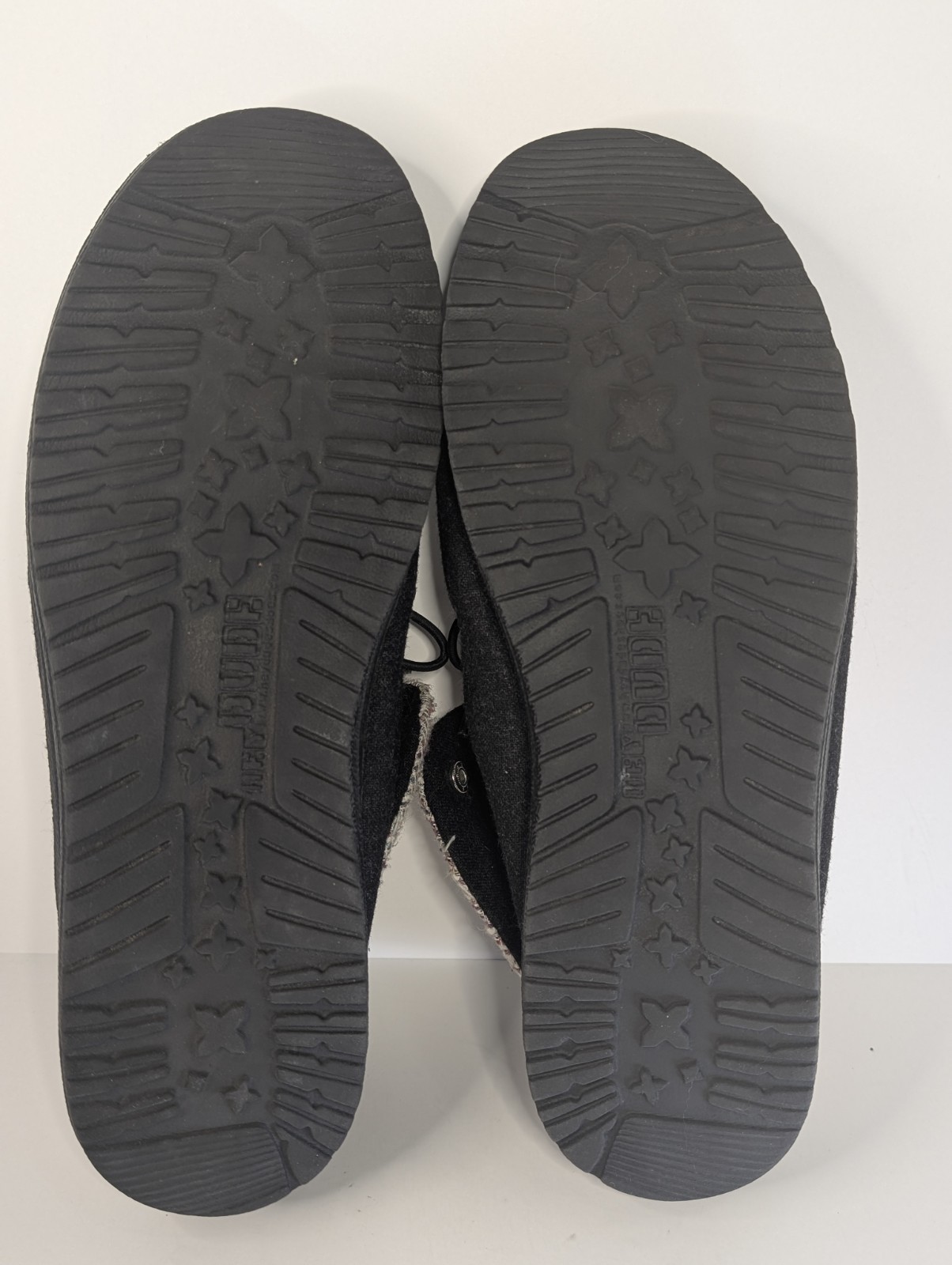 Hey Dude Wendy Fold Wool Black Multi Woven Collar Slip On Loafers Womens Size 10