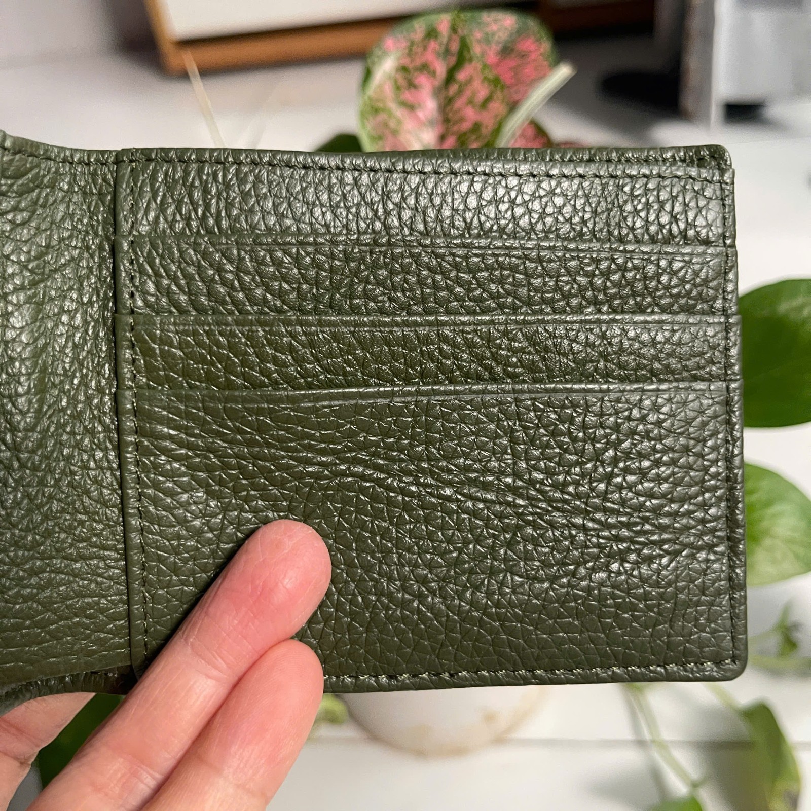 Green 100% Real Genuine EXOTIC Leather Skin Men’s Bifold Wallet,Cardholder