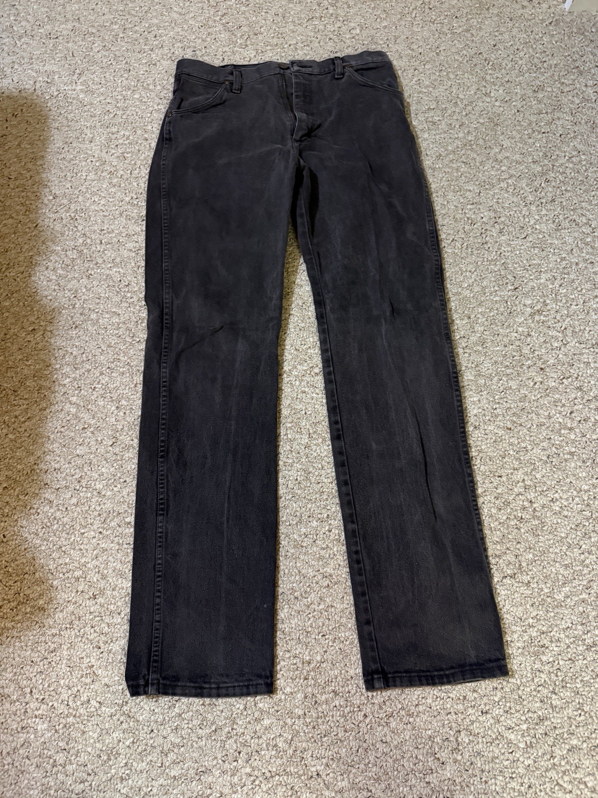 LOT of 2 Wrangler 13MWZKL Vintage 00s Straight Cowboy Cut Brown Jeans 32×34