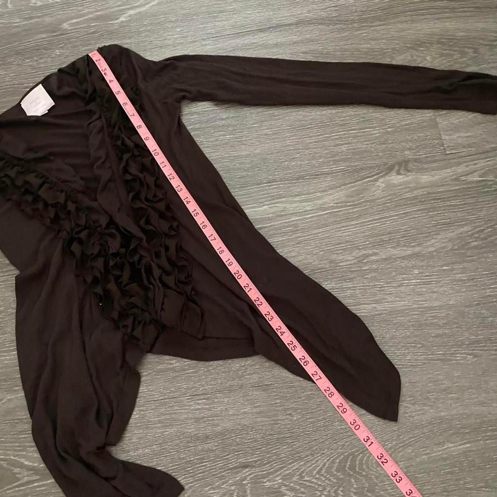 Whimsigoth fairycore brown ruffled sweater