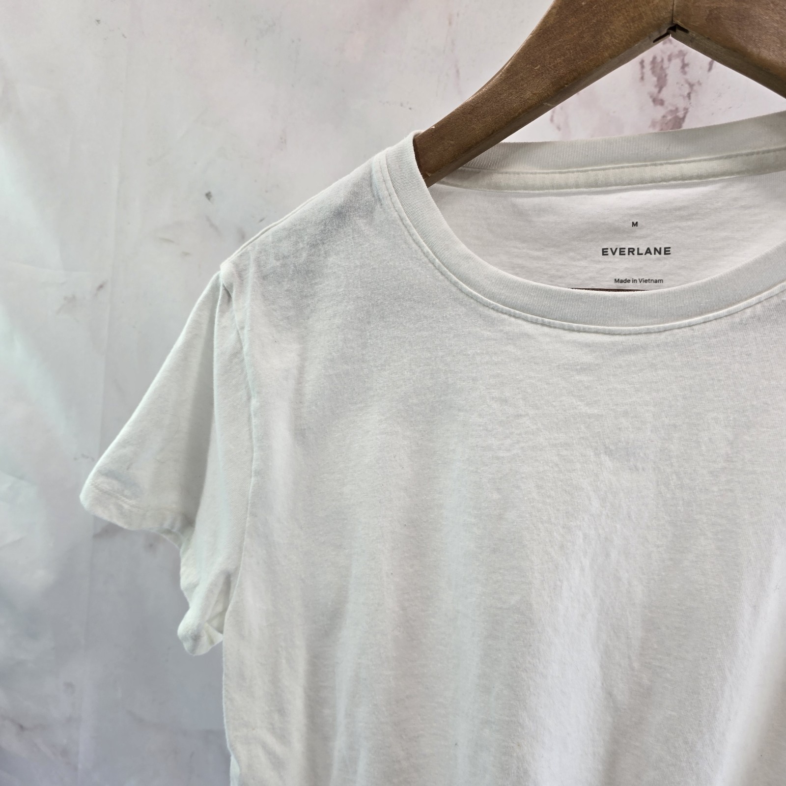 Everlane T Shirt Womens Small White Crewneck Box Cut Tee Organic Cotton