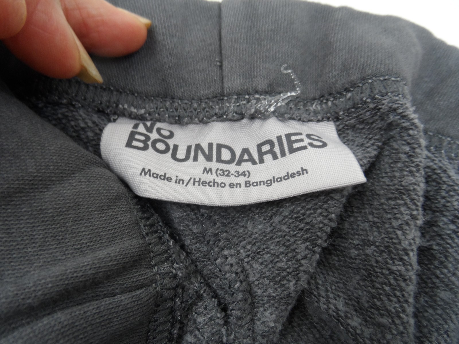 NEW – No Boundaries Gray Men’s Jogger Shorts – Size M (32-34) 6″ Inseam