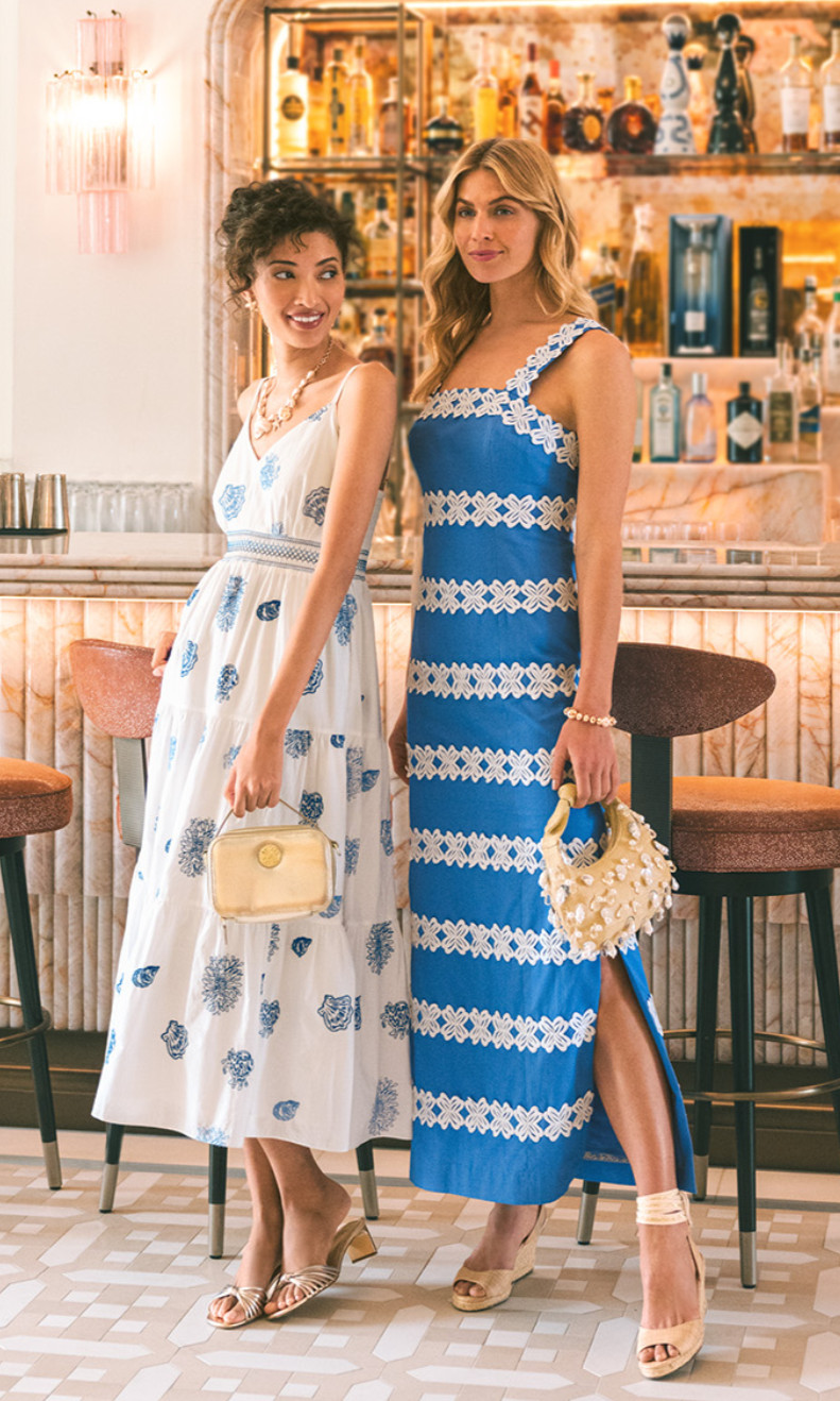 NWT LILLY PULITZER SIZE 12 DAVIS MAXI DRESS *SUNWASHED BLUE* CUSTOM LILLY LACE