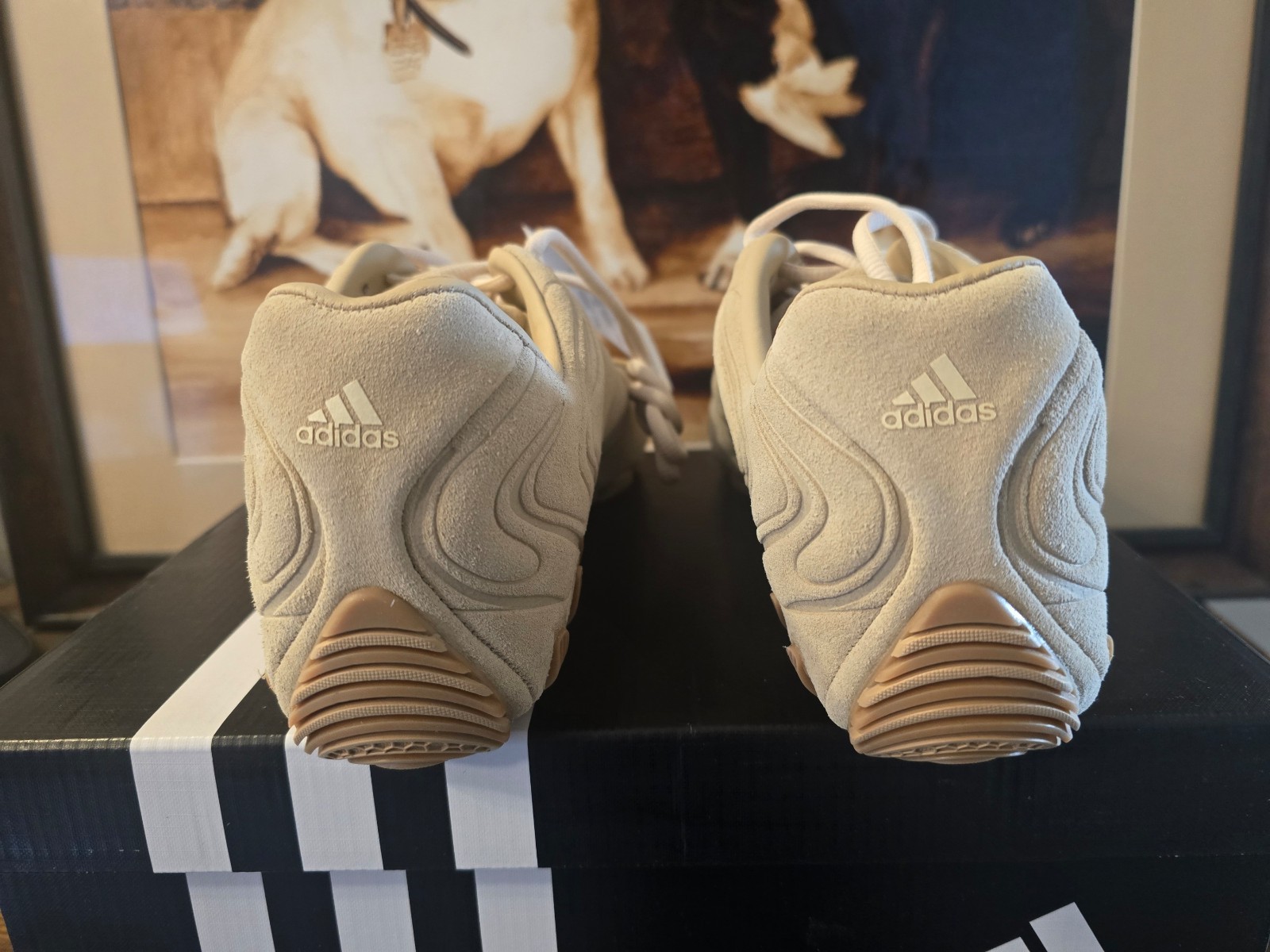 adidas Mens Ghost Sprint Magic Beige Wonder White JS1067 Sneakers Shoes Sz 10 US