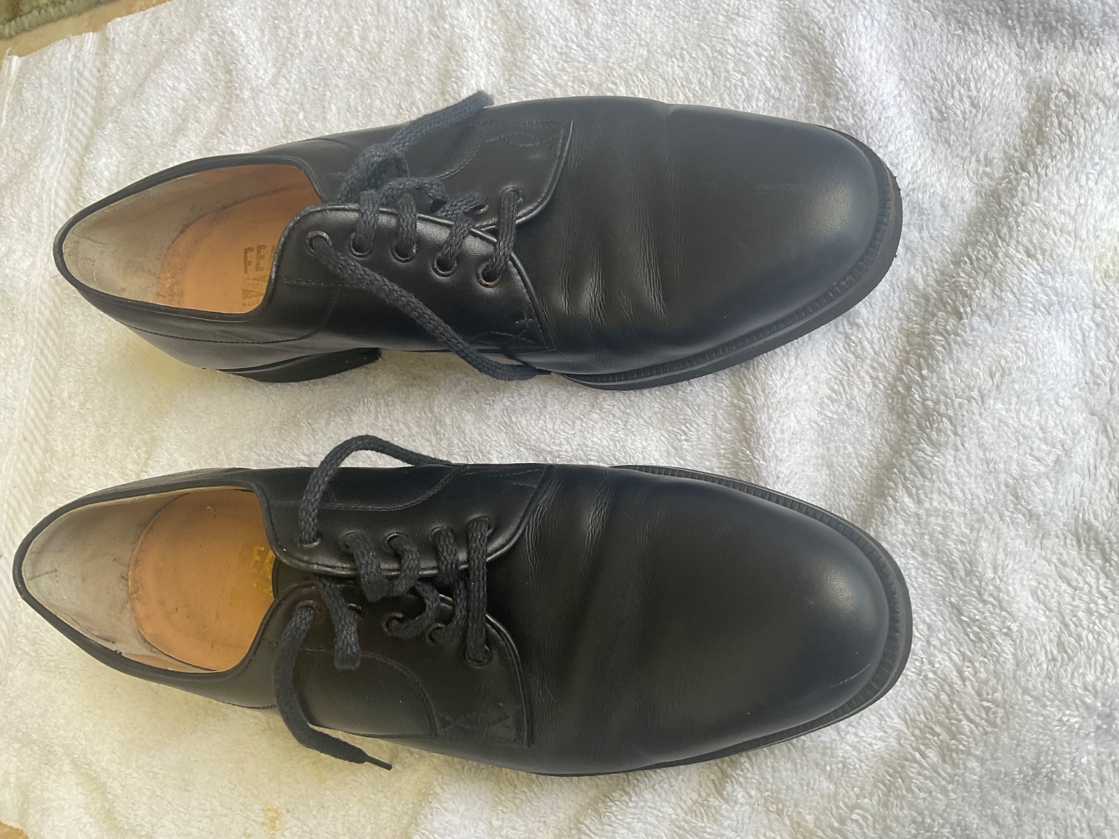 Salvatore Ferragamo Italian Made Men’s Shoes US 8 Black Vintage From Mid 1980’s