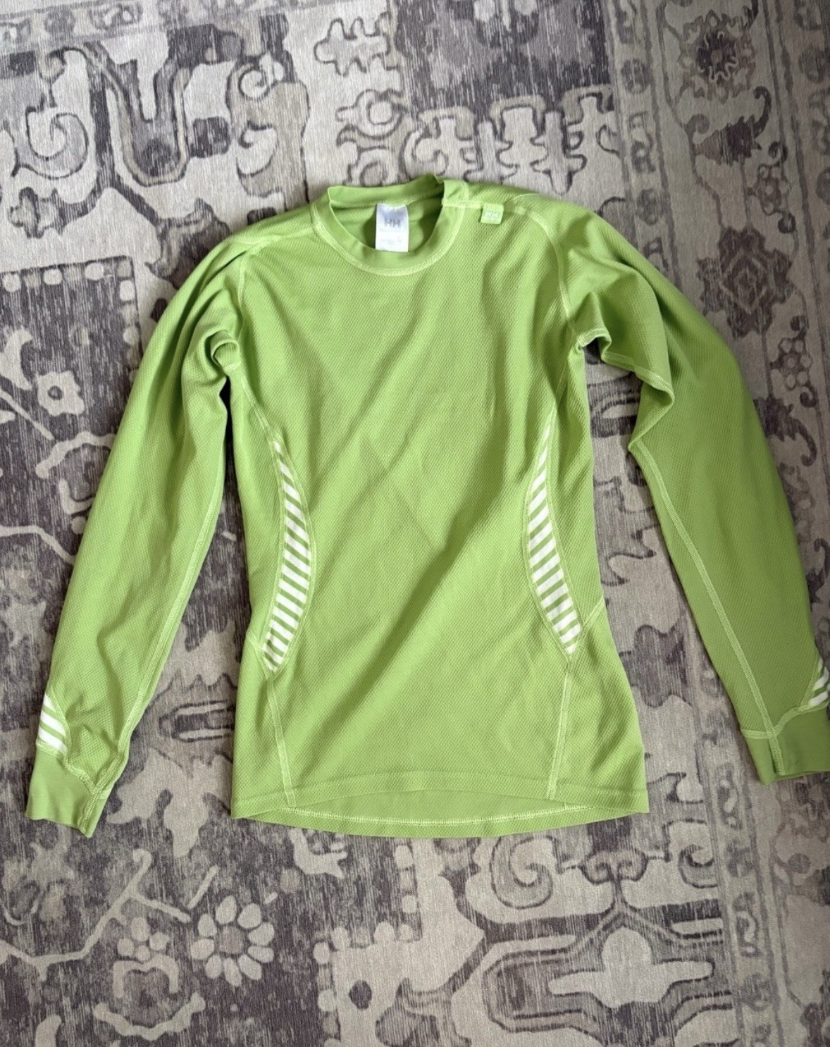 Helly Hansen LIFA Base Layer Crew Neck Shirt Lime Green Long Sleeve Women’s M