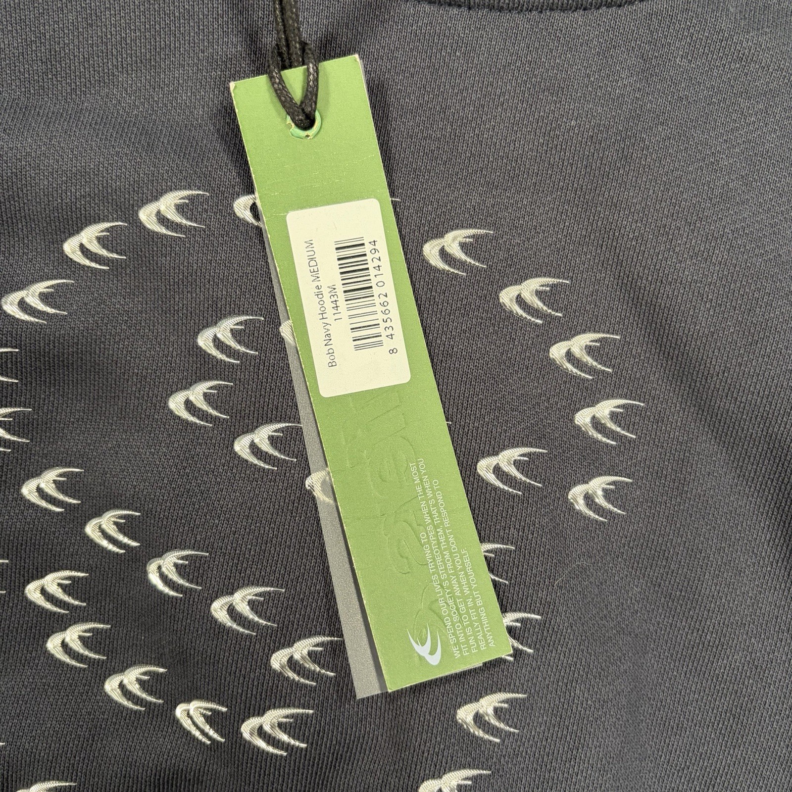 Scuffers Medium Navy Blue Cotton Pullover Hoodie Graphic Print Kangaroo Pocket