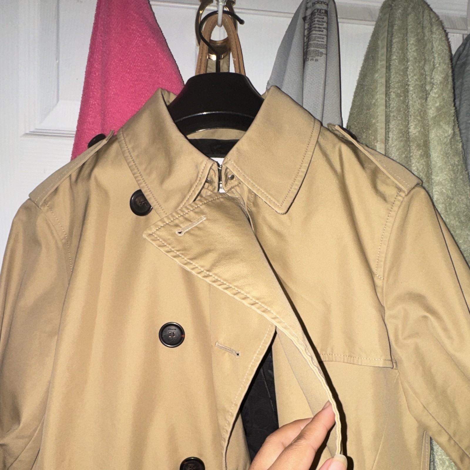 Coach The Trench Beige Double Breasted Lined Long Trench Coat Women’s L