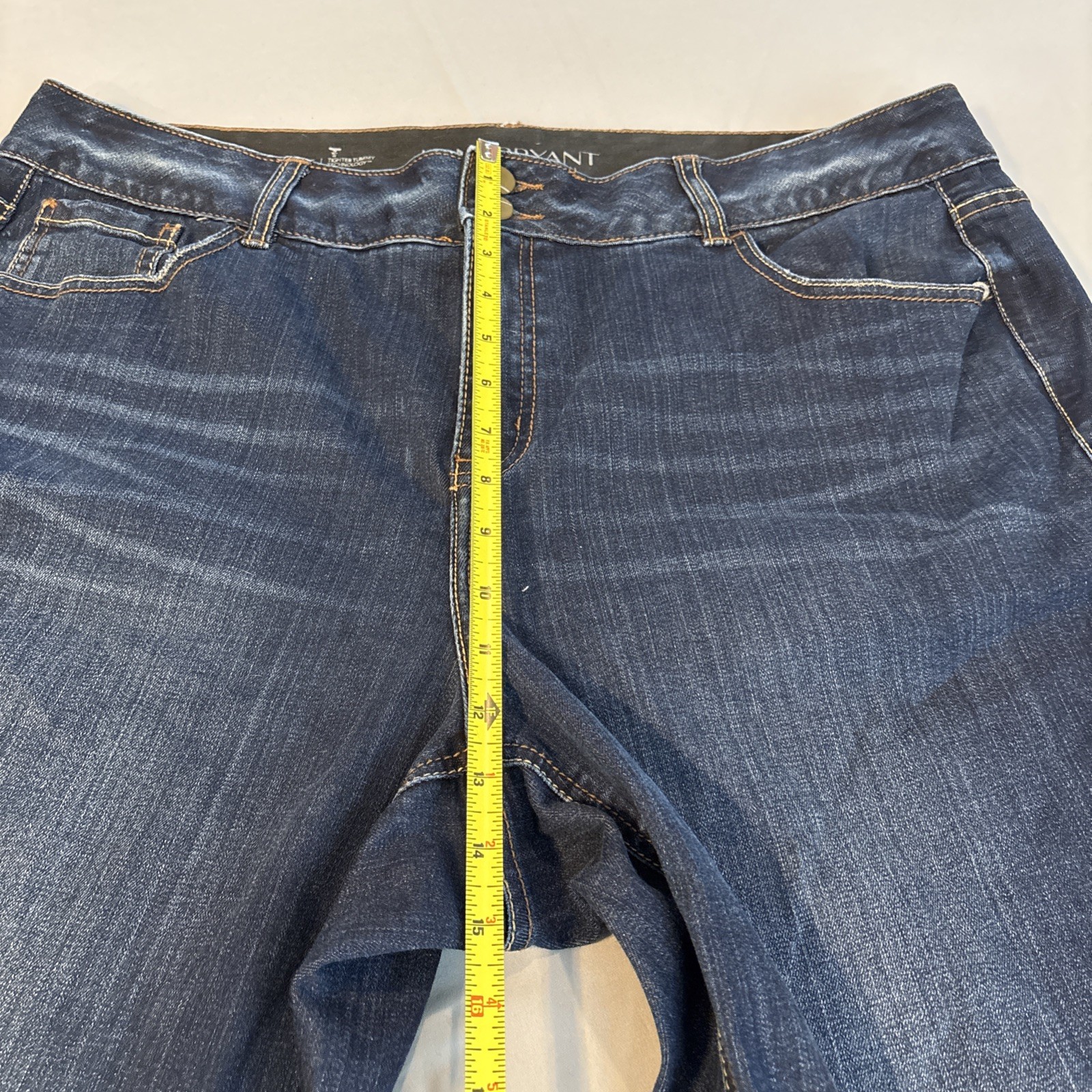 Lane Bryant Womens High-Rise Bootcut Denim Jeans Sz 20 Short Tighter Tummy Tech