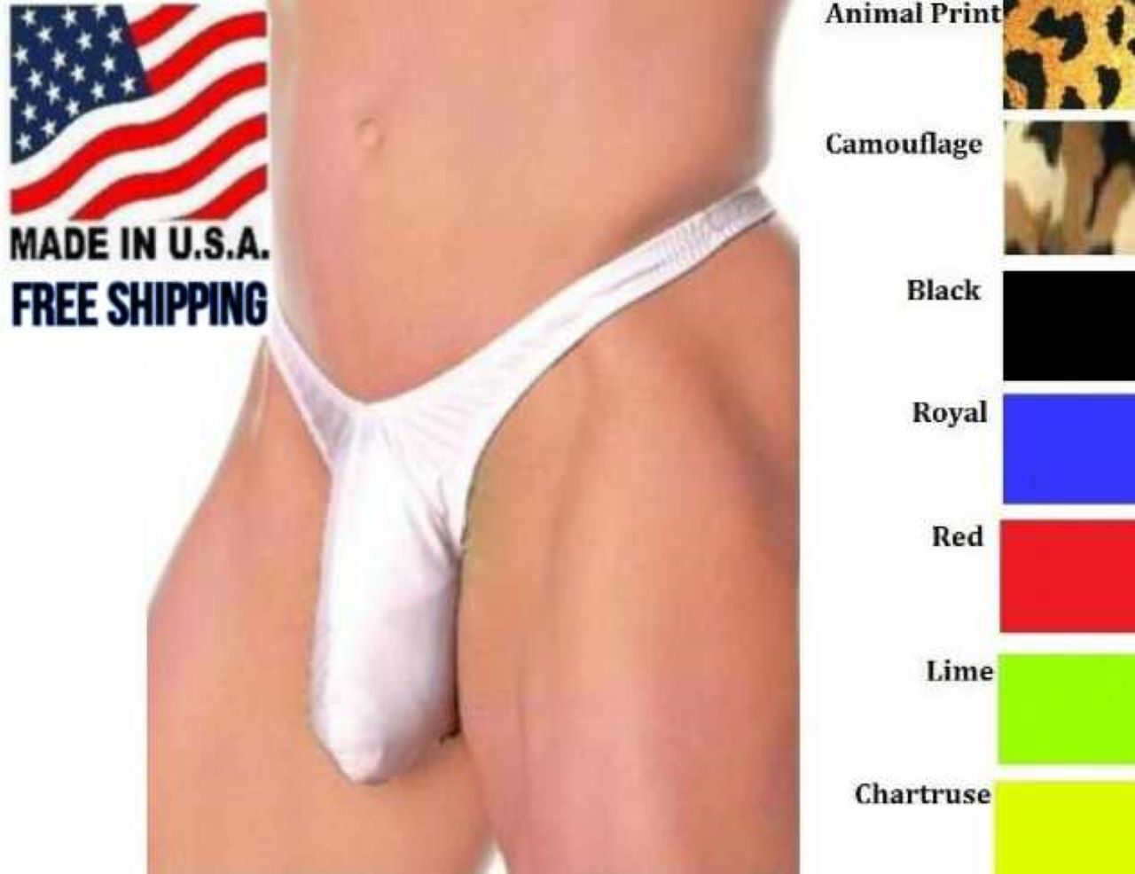 Mens Thong Underwear Swimsuit One Size Fits Most S – L (28-38)