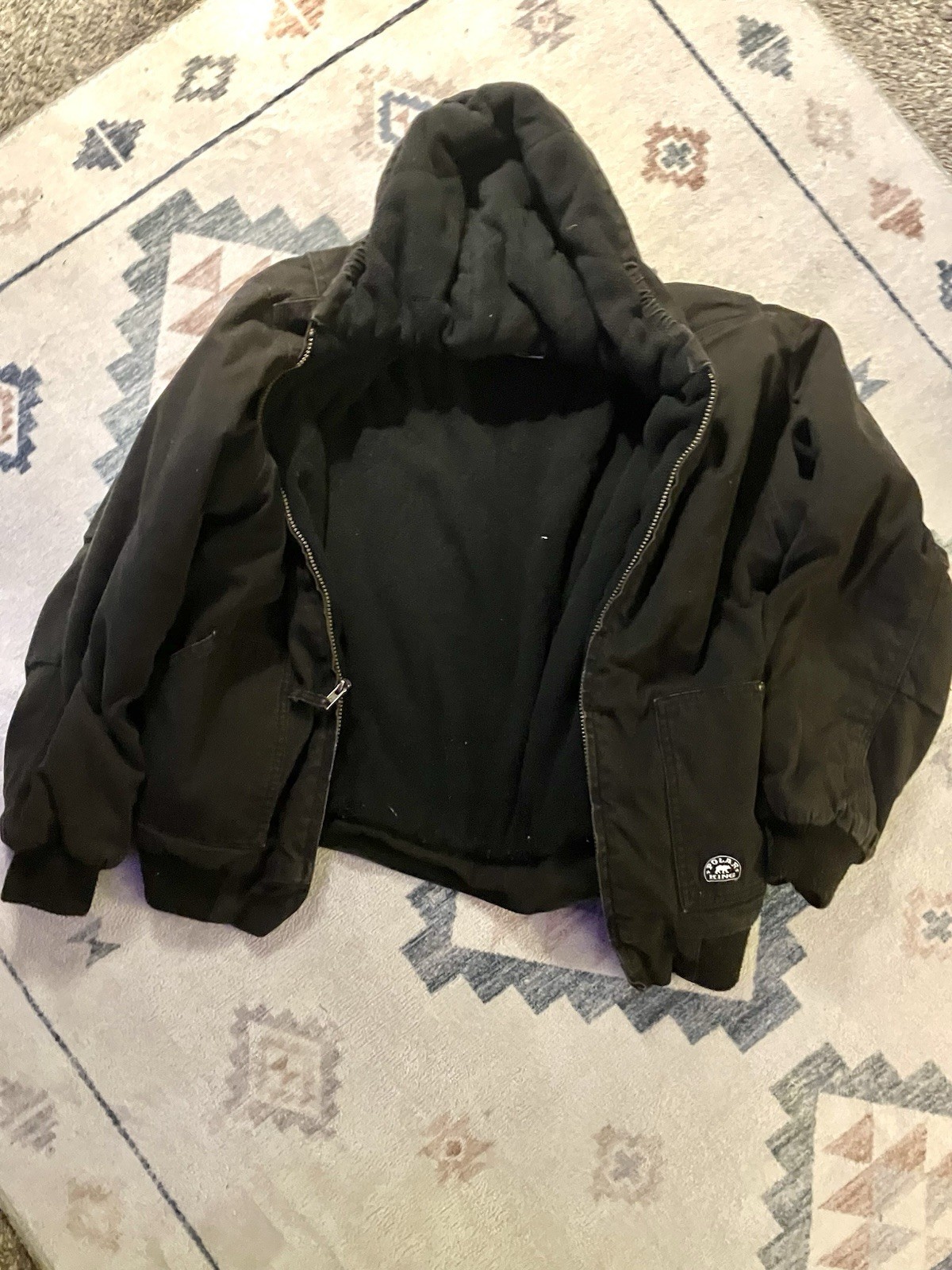 Hand Drawn Hollow Knight Silksong Hornet Black Winter/Fall Jacket Polar King YXL