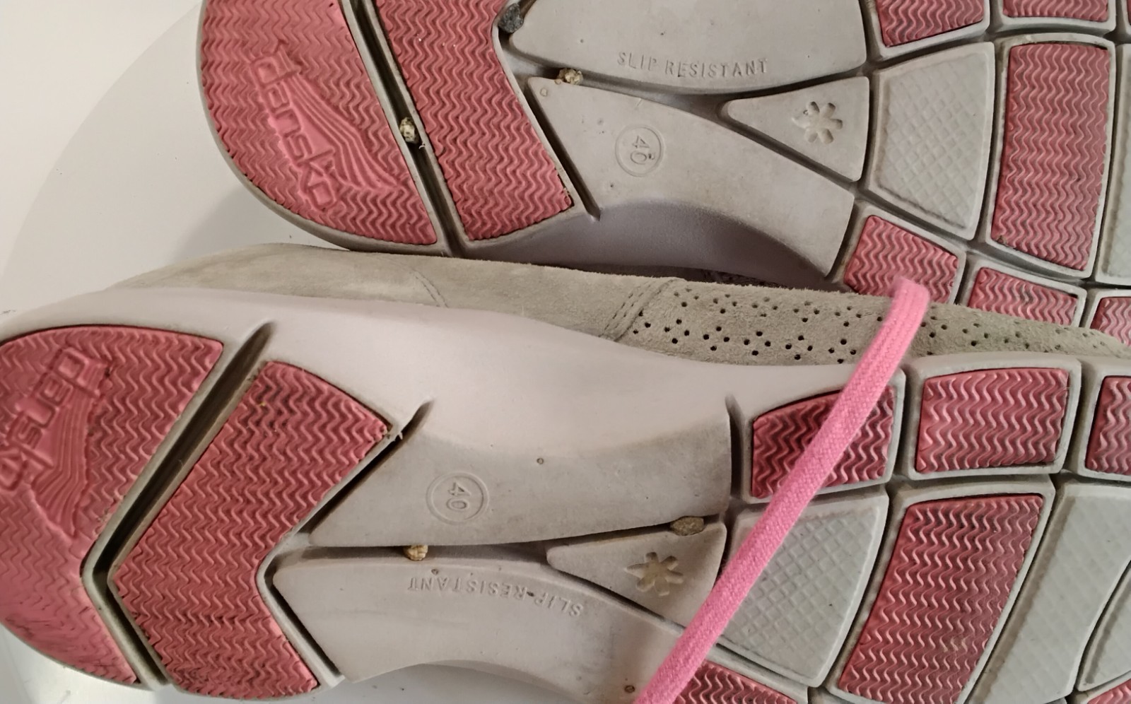 Dansko Elise Sneakers Womens EU 40 US 9.5 Taupe Gray Pink Suede Comfort Shoes