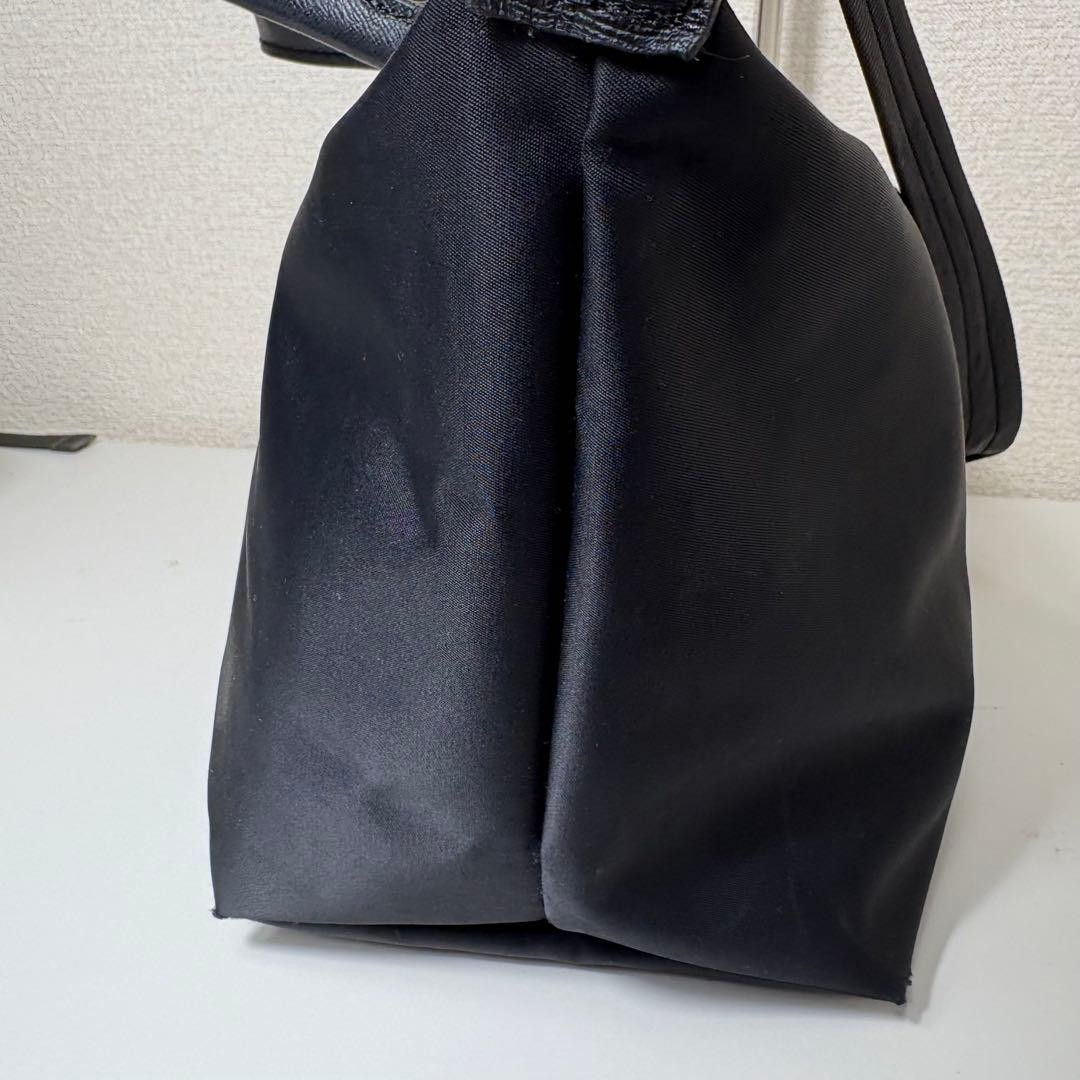 LONGCHAMP Le Pliage Black 2-Way Bag Nylon Leather