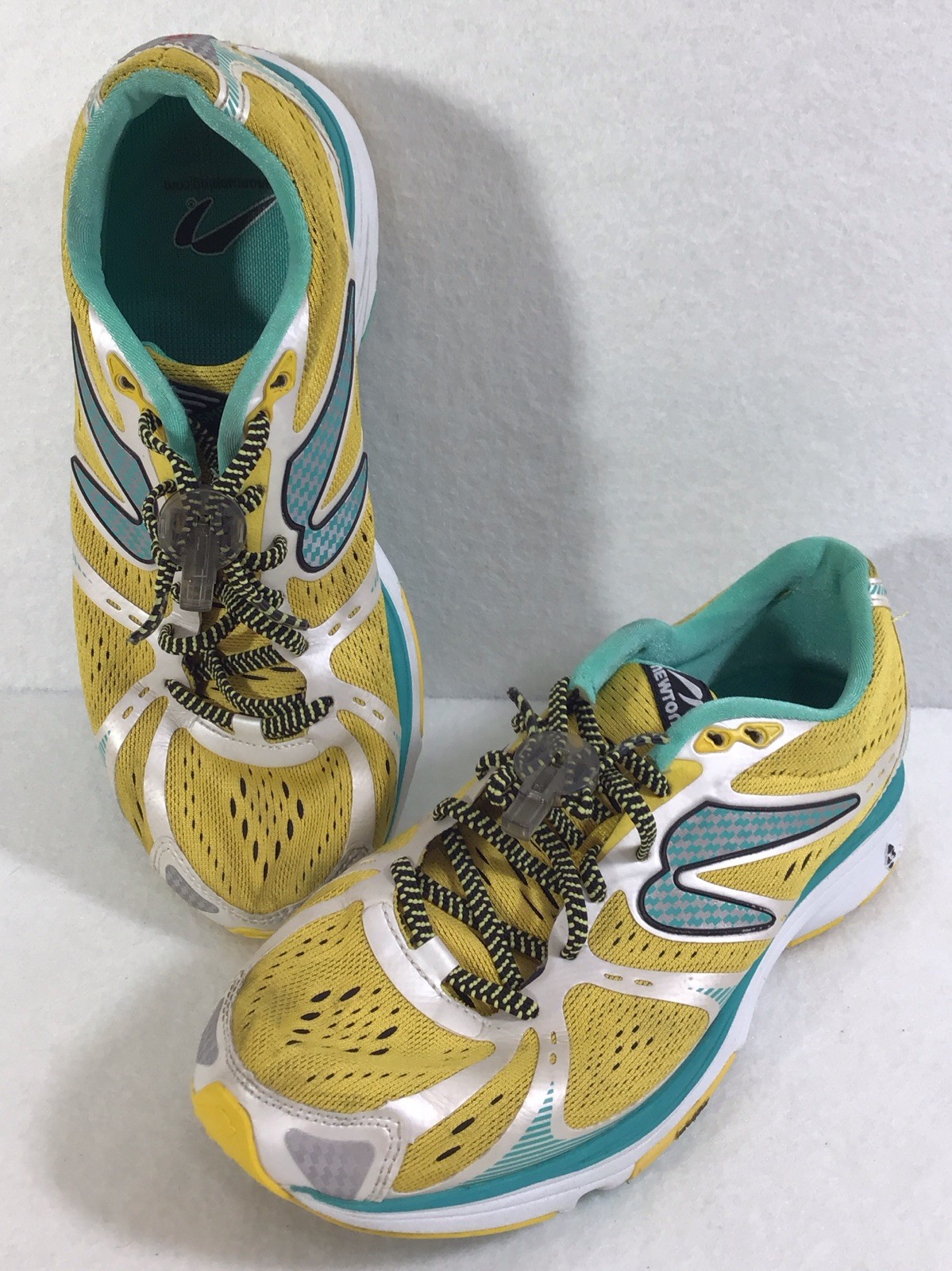 Newton Kismet Running Shoes Yellow Aquamarine W011815 Womens Size 7 Sneakers