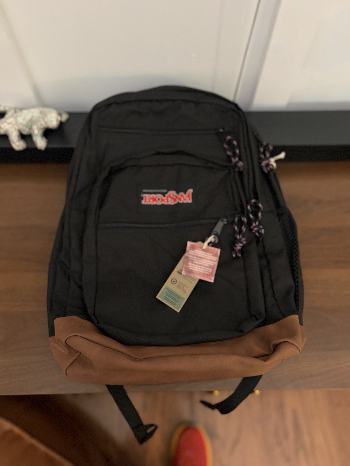 Jansport STRANGER THINGS Mike’s Backpack MADE IN THE UPSIDE DOWN Black Red 17.5”