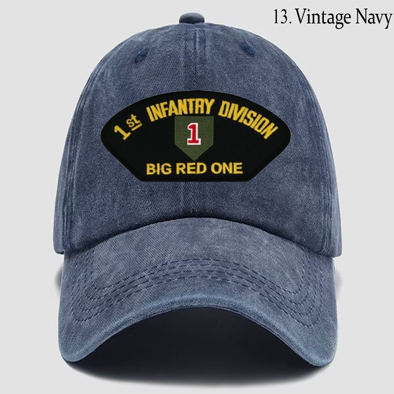 Embroidered Hat 1st Infantry Division – Big Red One, Veteran Cap, Trucker Hat