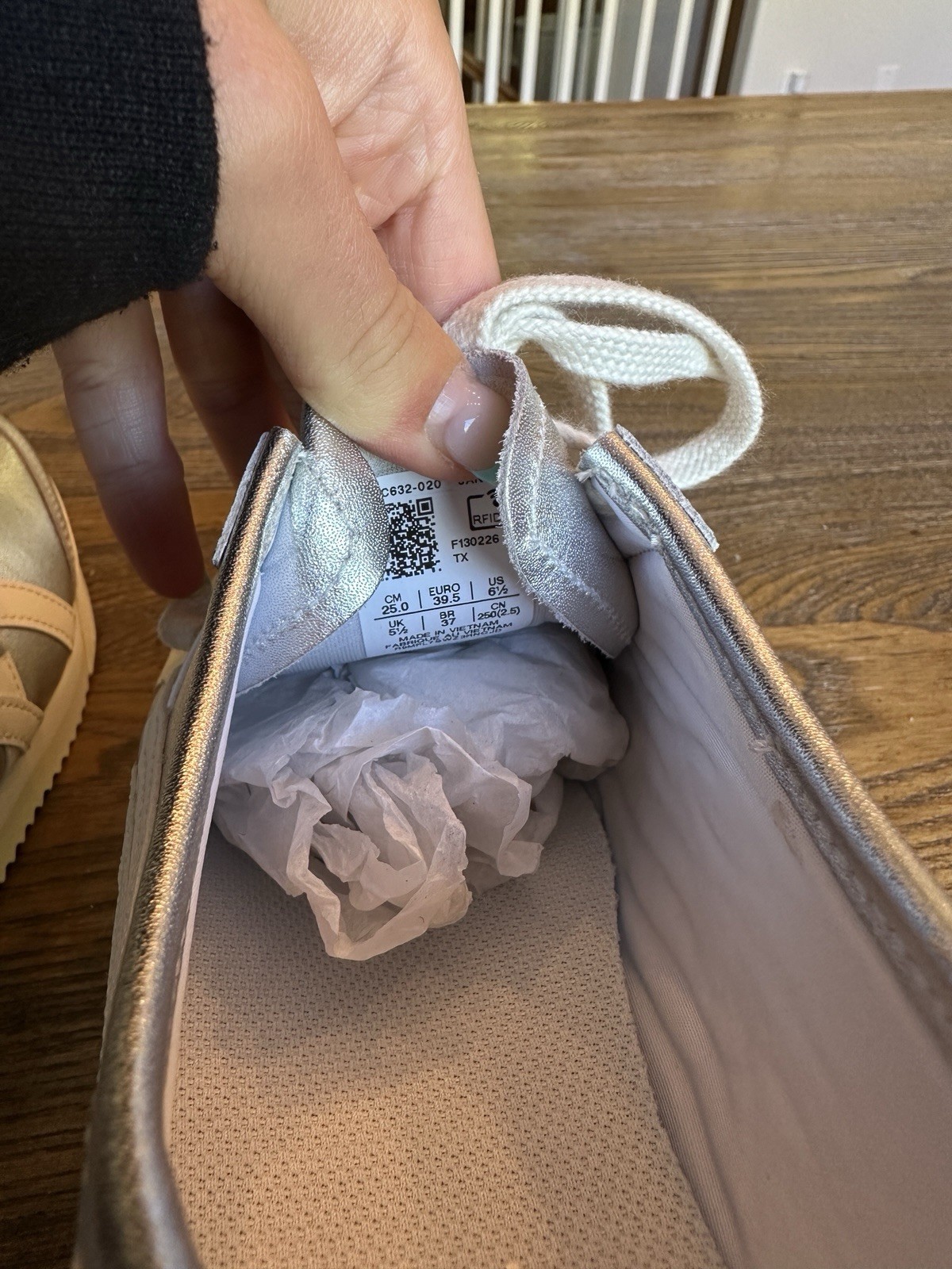 Onitsuka Tiger Mexico 66 PF Metallic Silver/Cream Lace-Up Sneakers