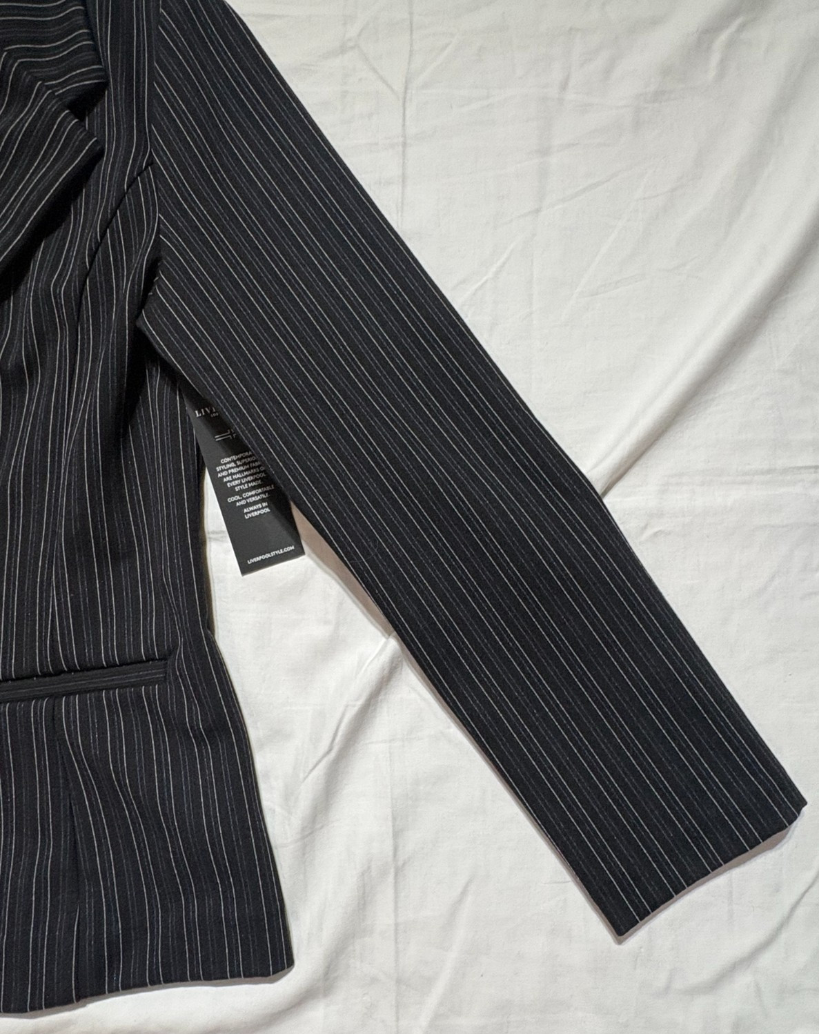 Liverpool Los Angeles Pinstripe Blazer Jacket Womens Small NWT Stretch Corporate