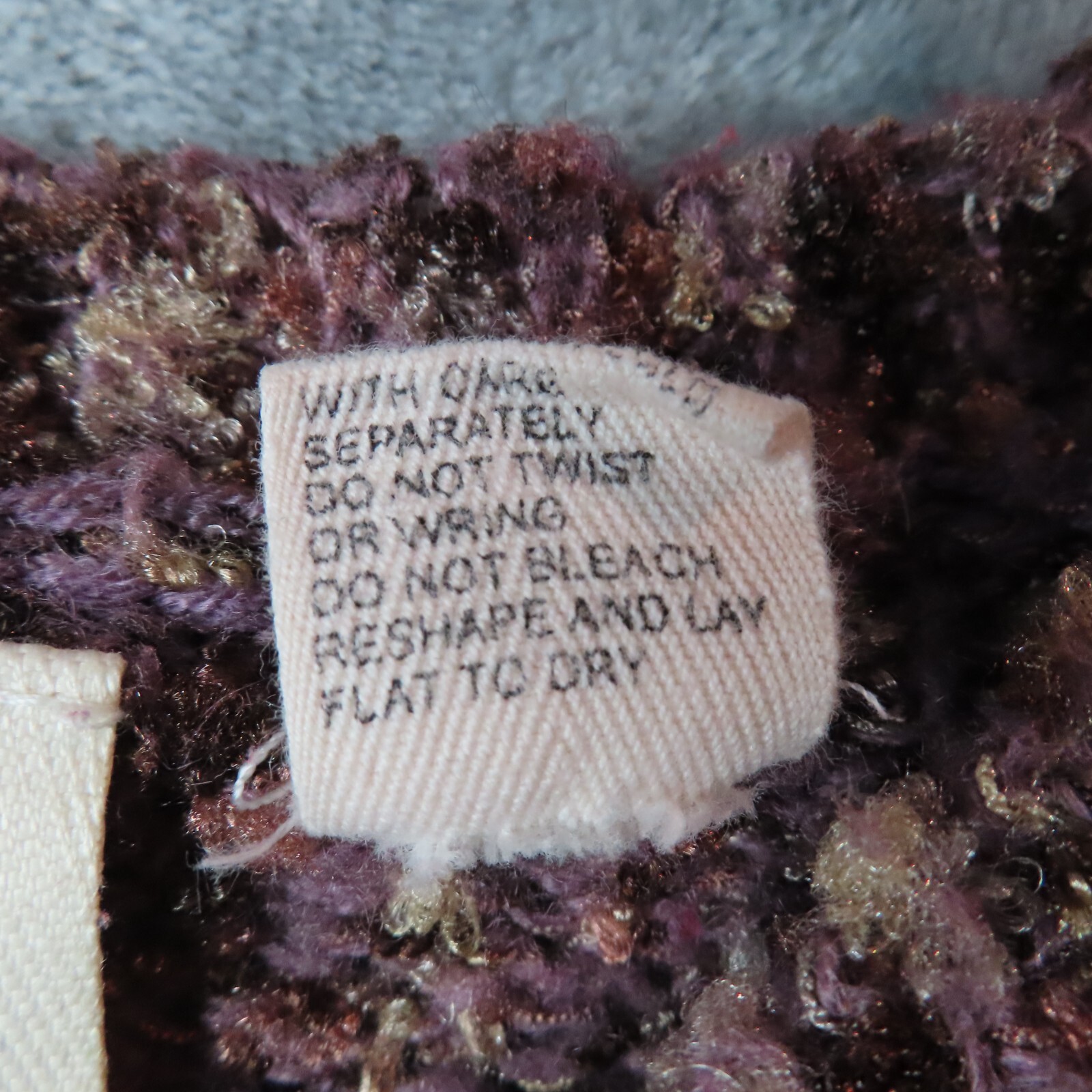 CEDAR CANYON Sweater Womens Large Purple Chunky Knit Wool Blend Outdoor VTG