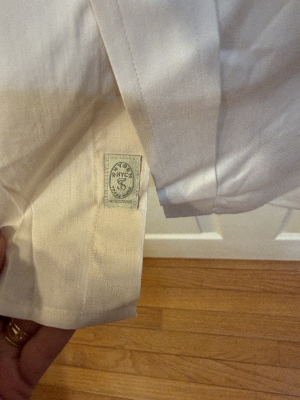 Todd Snyder Cream Silk Spread Collar Dress Shirt. Sz 16. NWT. SEE PICTURES