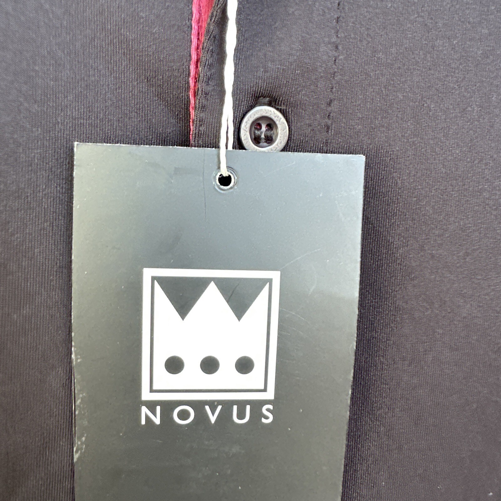 Novus Shirt Mens Large NWT Black Polo shirt with Red Lion Mens Large