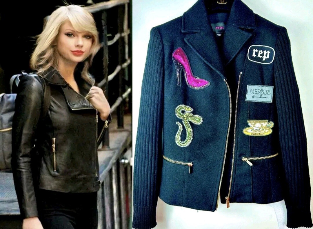Versace Taylor Reputation Snake Patch Concert Jacket 38 40 2 4 Costume Top XS S