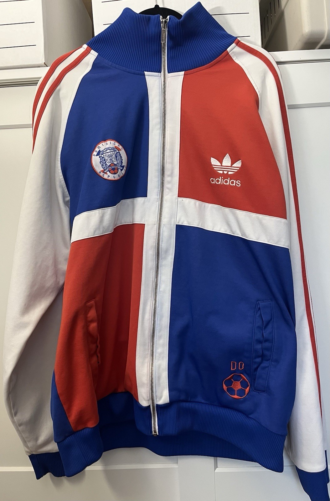 Adidas Originals Dominican Republic Jacket XXL soccer football flag Rare Read