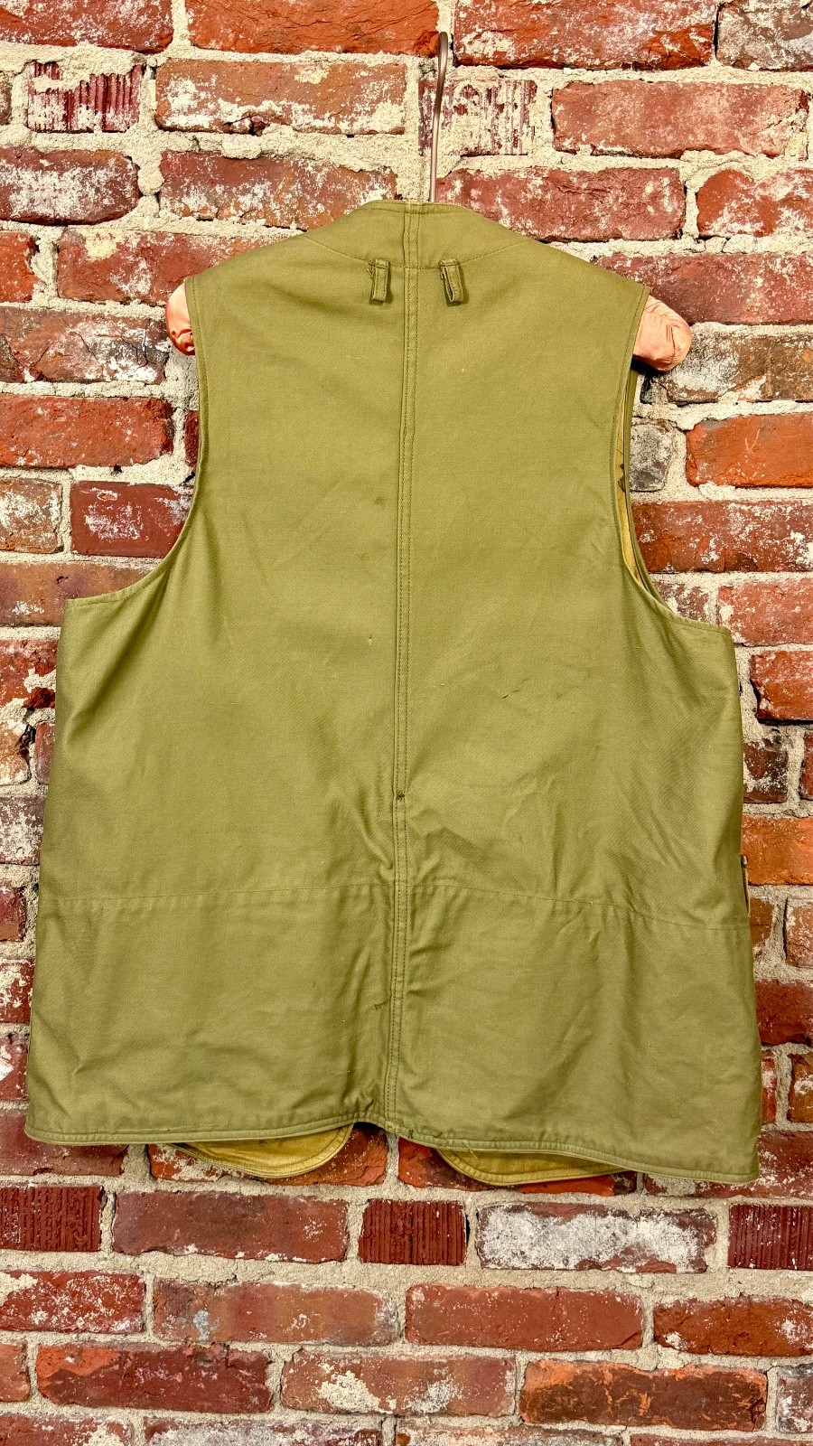 Vtg 1940s Half Moon Sateen Hunting Vest American Field Large