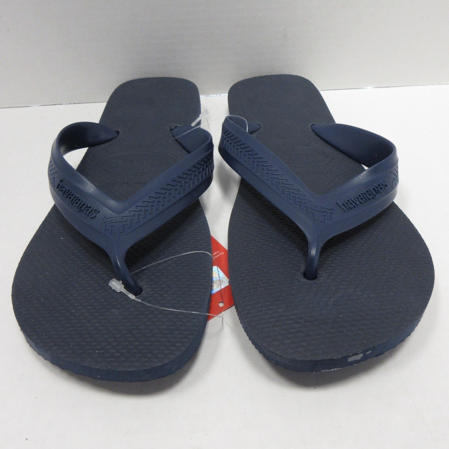 Havaianas Sandals Men 11 12 M Blue Navy Flip Flops Rubber Casual Summer NEW