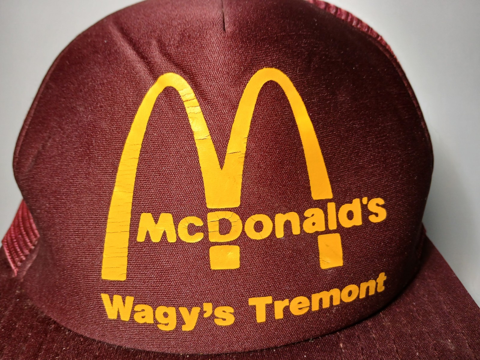 1980s Old Vintage McDonald’s SNAPBACK TRUCKER HAT CAP Wagy’s Tremont AS IS