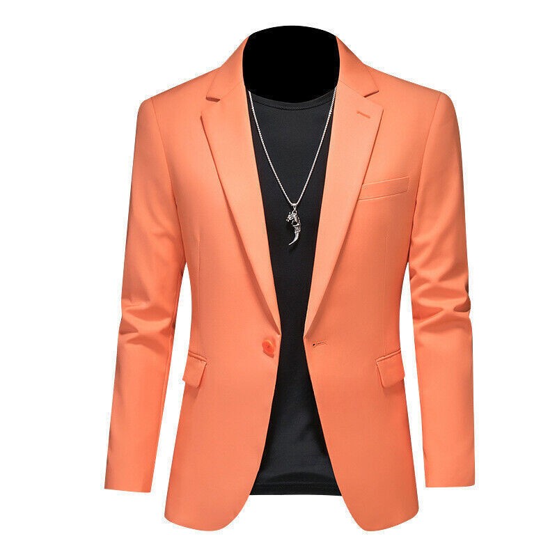 Men’s Jacket Casual Suit Blazer Slim-Fit Suit Wedding Business Dress Suit Tops