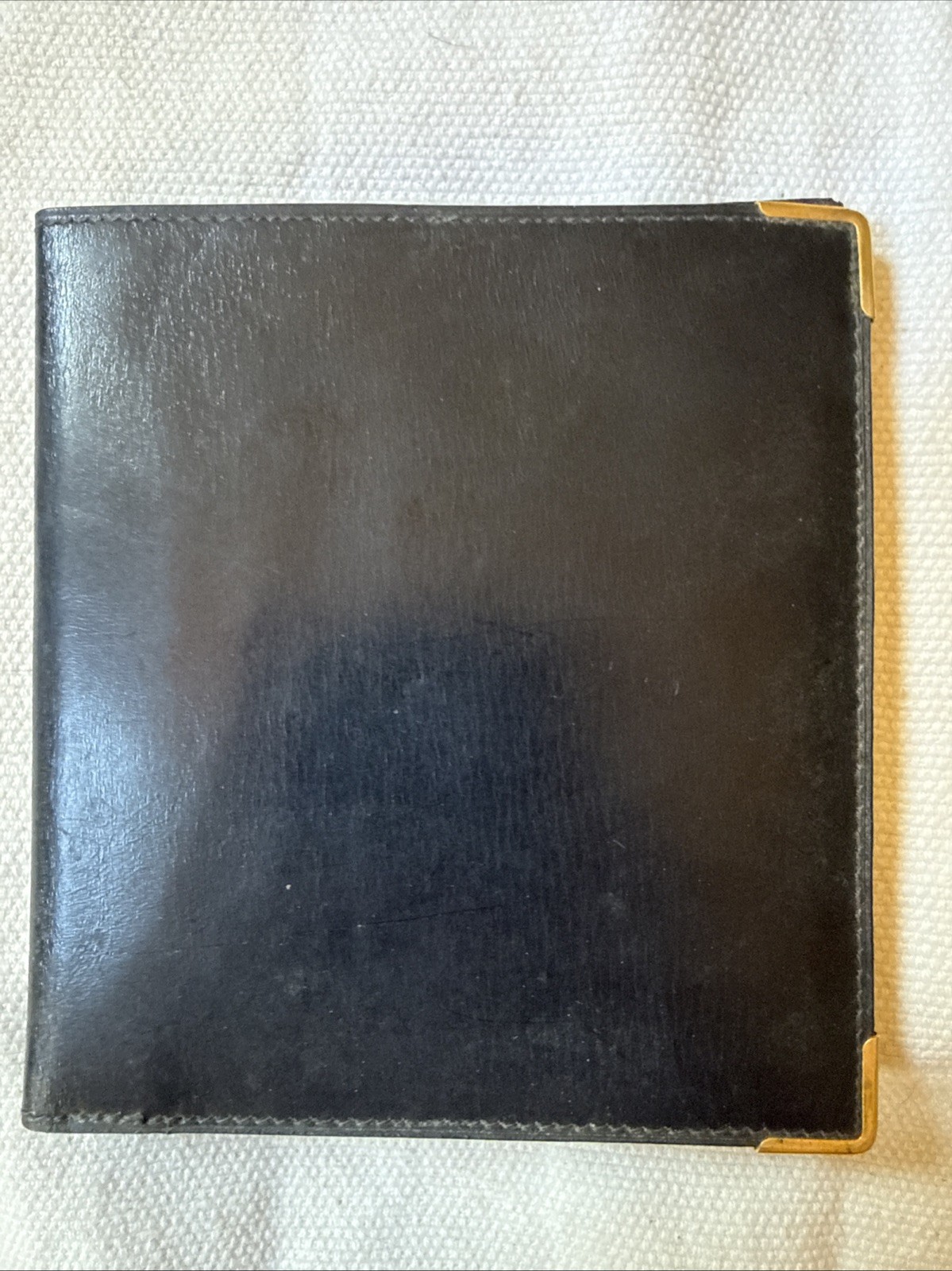 “i Santi” Italian Leather Blk Wallet Mens 4 X 4 1/2 In Cash And 12 Card Slots