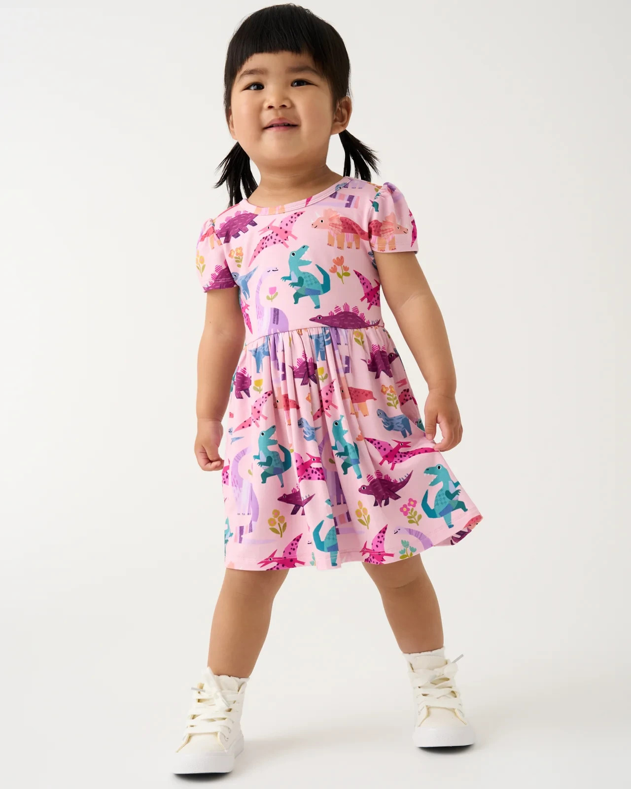 Little Sleepies Roar Explore Skater Dress Bamboo Viscose Dinosaur Play Dress (77