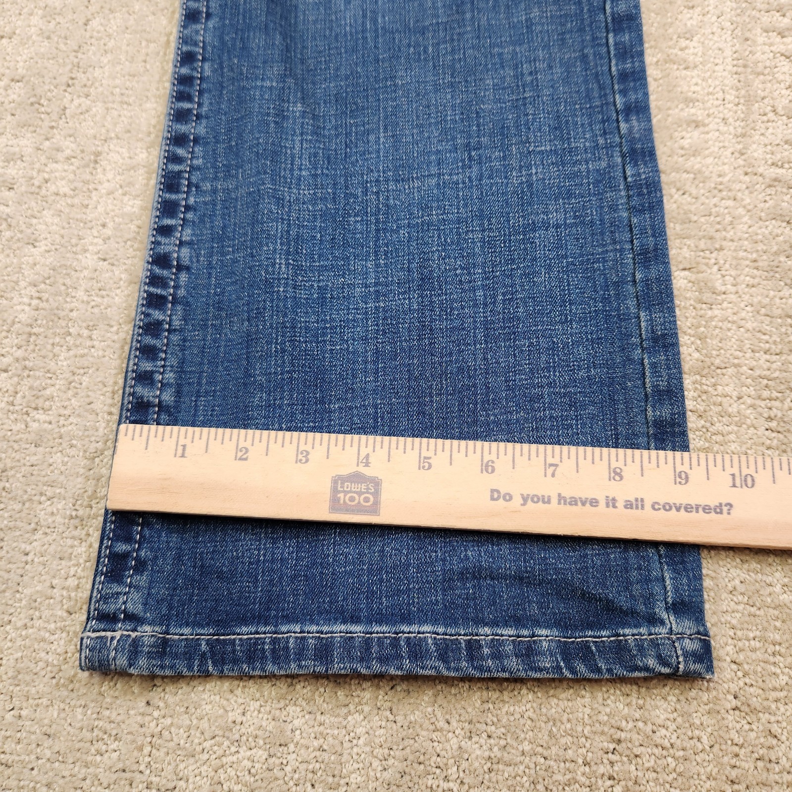 Wrangler Rock 47 Jeans Men 38×32 Bootcut Thick Stitch Denim Cowboy Rodeo Western