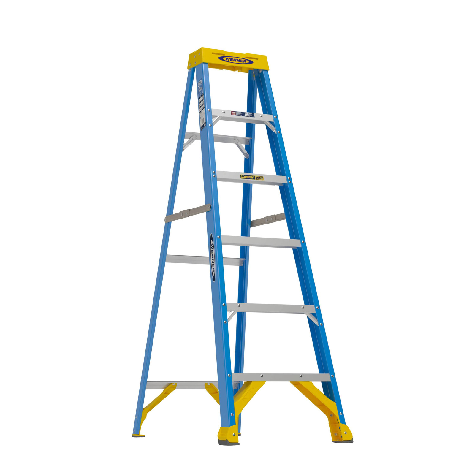 Werner FS100CZ 6-ft ( 10-ft Reach Height ) Fiberglass Type 1 – 250 lbs. L|126283