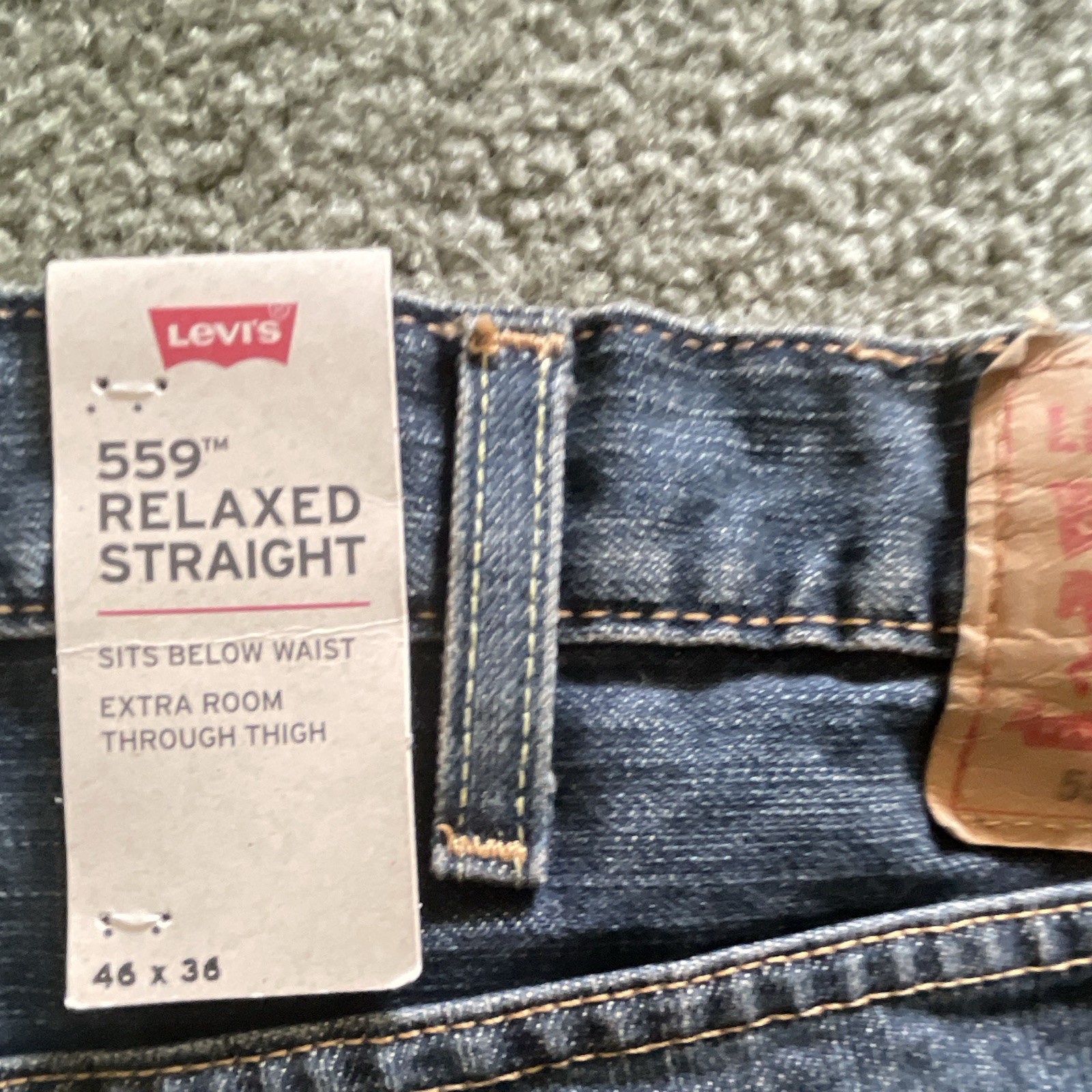 Levi’s 559 Relaxed Straight Jeans Dark Wash Blue Denim Cotton 5-Pocket Low Rise